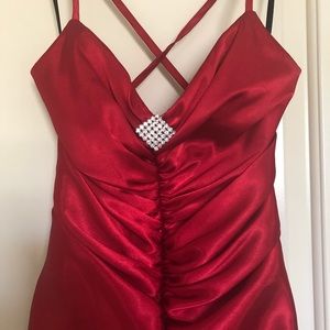 Jessica McClintock prom dress, criss cross back